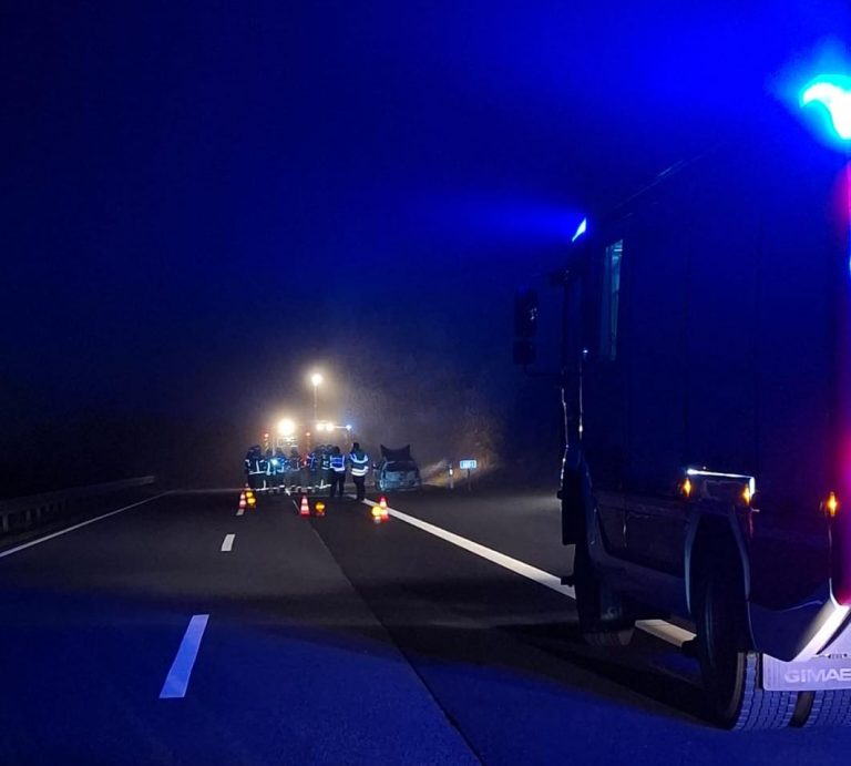 PKW-Brand auf der A 39