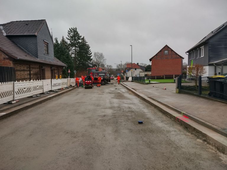 Winterpause für die Baumaßnahme in Weddel– Fortsetzung der Arbeiten im Februar