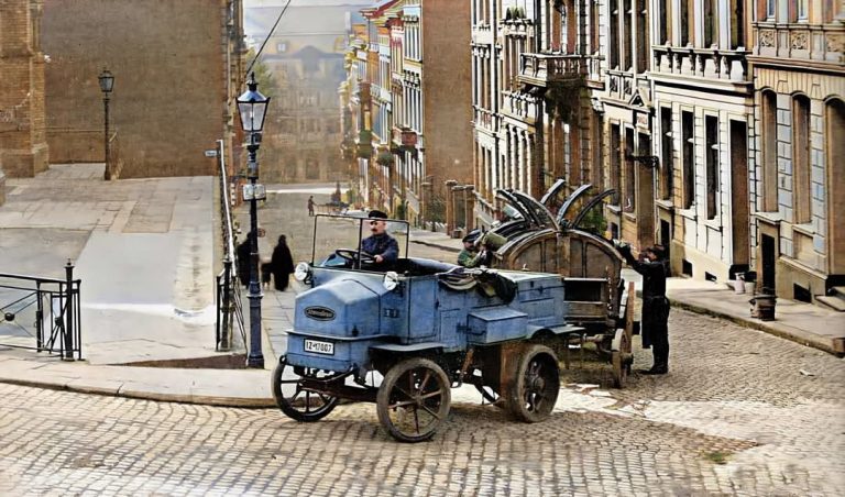 Ca 1924 Elektro Müllwagen – Elektroschlepper Hansa-Lloyd Type D.L.5