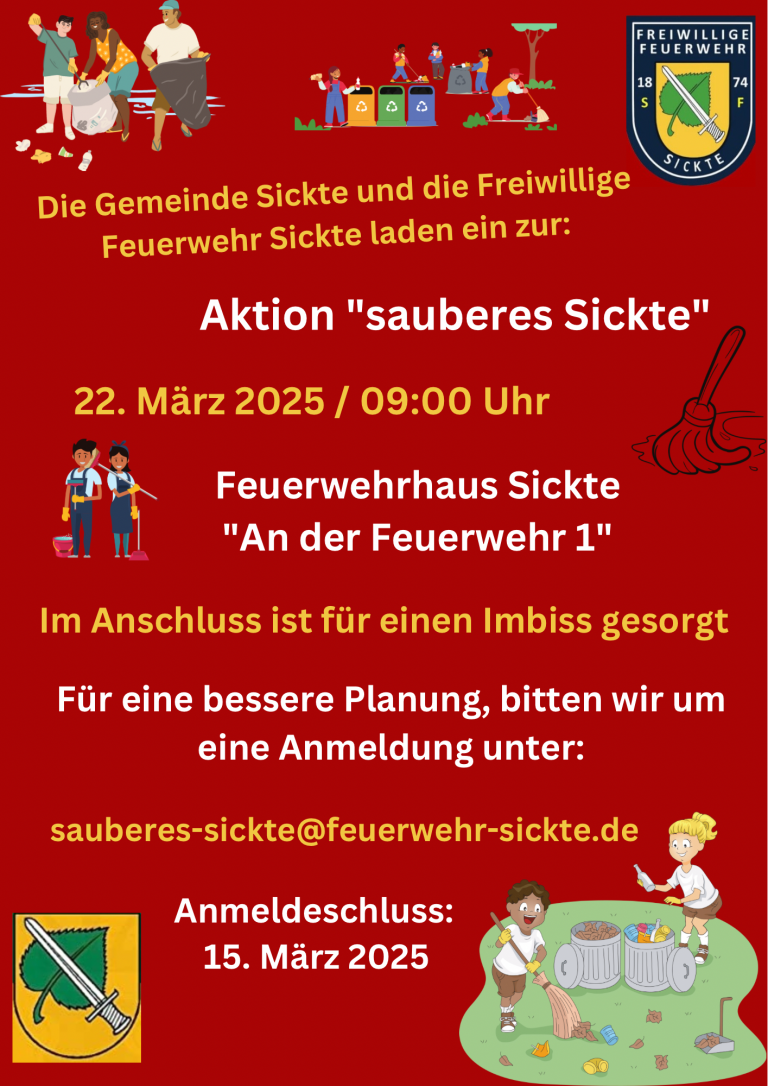 Aktion sauberes Sickte am 22. März 2025