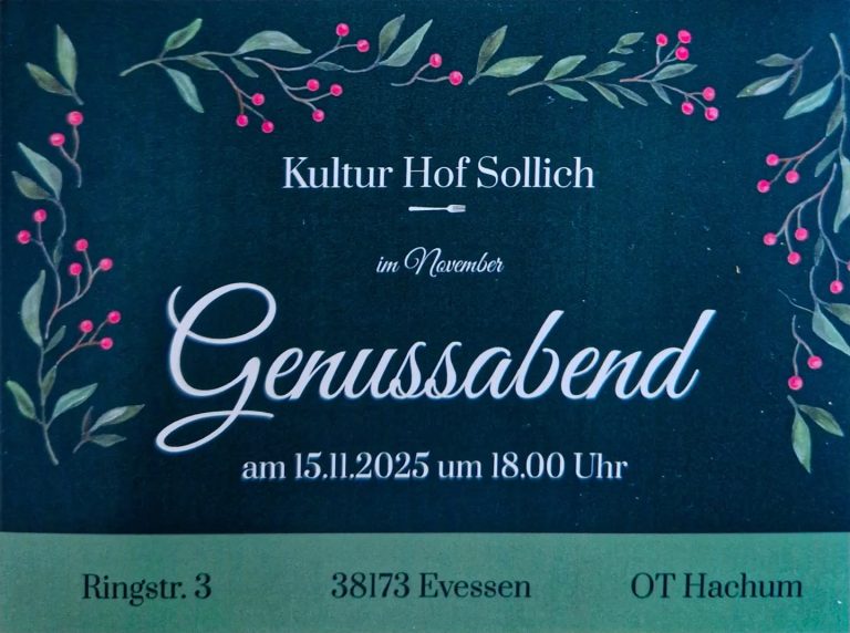 Genussabend auf dem Hof Sollich