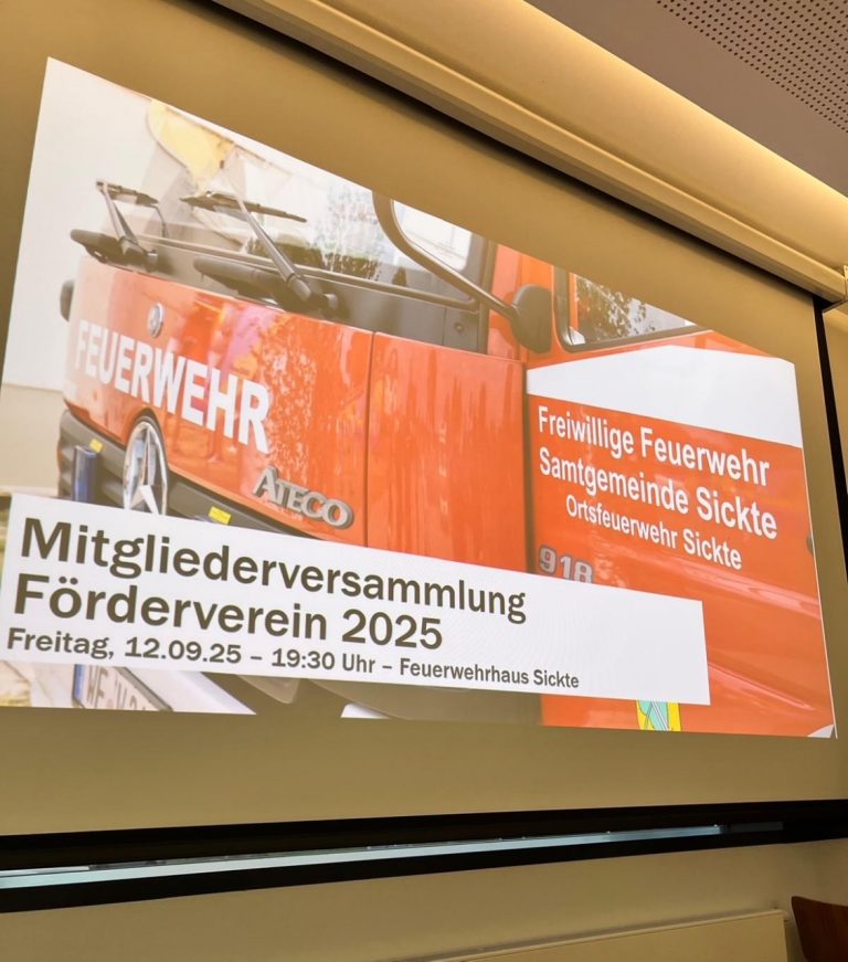 Mitgliederversammlung des Fördervereins der Freiwilligen Feuerwehr Sickte