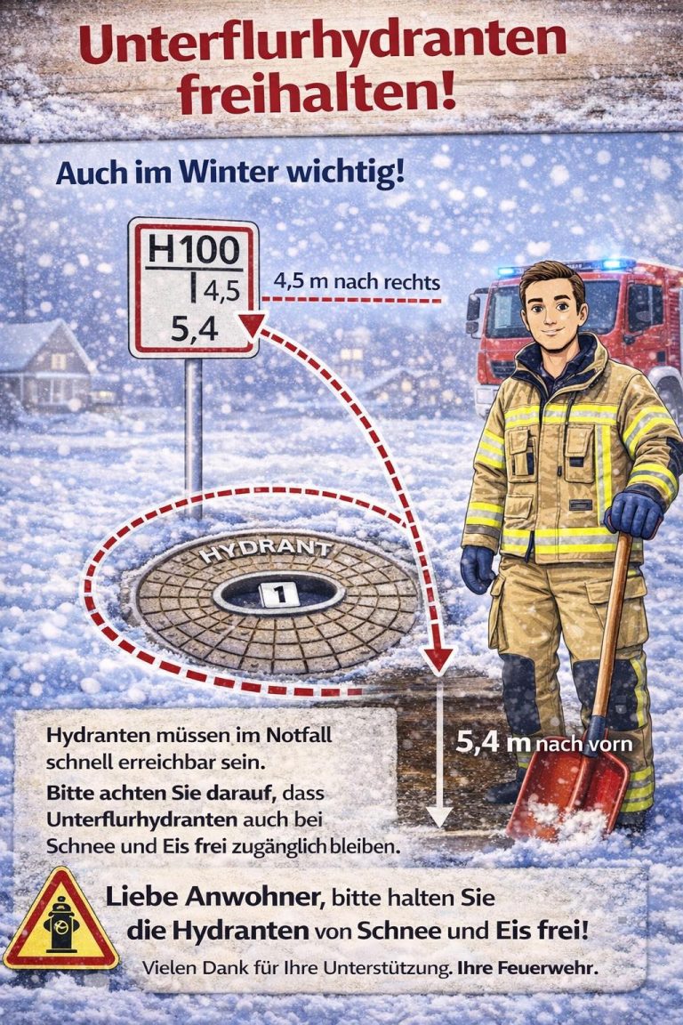Unterflurhydranten freihalten!