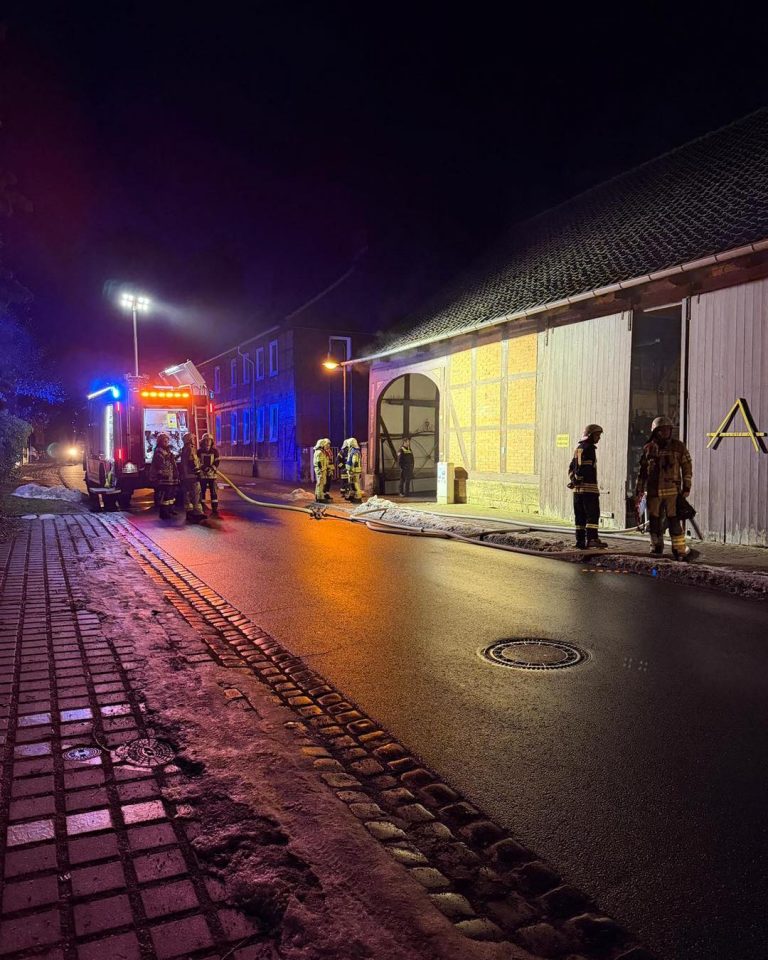 „Scheunenbrand in Weddel“ war der Alarm
