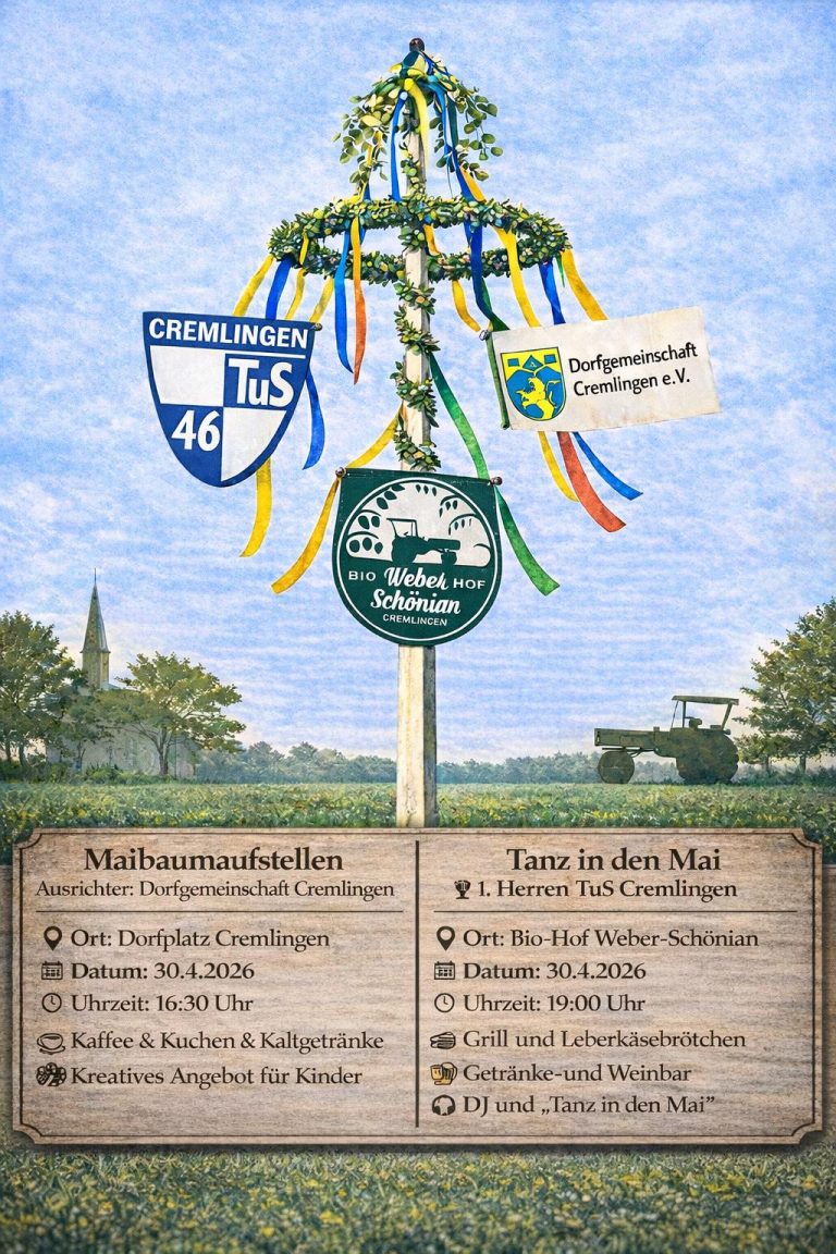 Zum ersten Mal seit vielen Jahren wird in Cremlingen wieder ein Maibaum aufgestellt